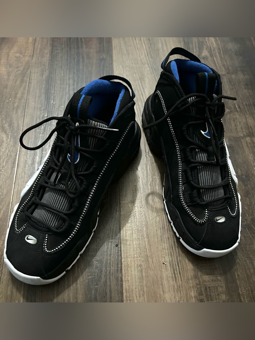 Nike Air Max Youth Penny 1 Mid Orlando Size 5:5Y Black white Blue Men